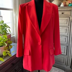 Stylish Sergio Hudson Blazer with Notched Collar and Sleeve Buttons, Fully Lined